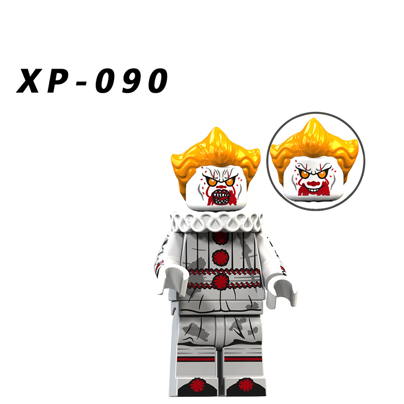 KT1012 Clown Series Scissors Edward Action Figures Les Terror Minifigs Compatible Building Blocks Children Toys Halloween Gifts