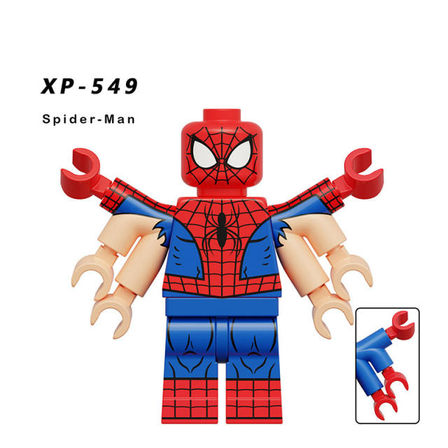 KT1072 American Marvel Superheroes Spider Man Series MinifiguresIron Building Blocks Prowler Rhino Blackened Spot Weapon Toys