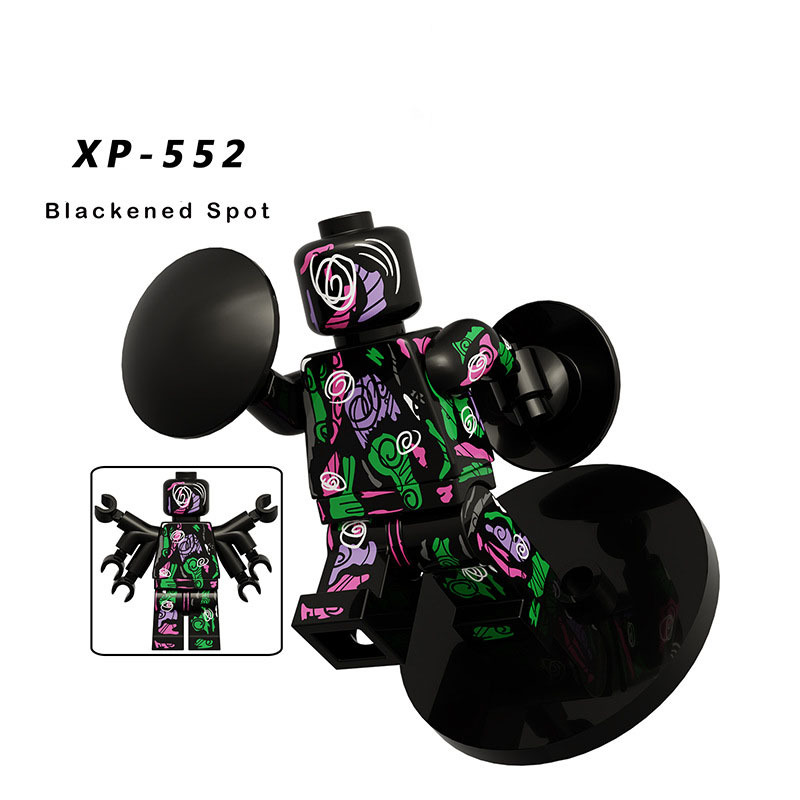 KT1072 American Marvel Superheroes Spider Man Series MinifiguresIron Building Blocks Prowler Rhino Blackened Spot Weapon Toys