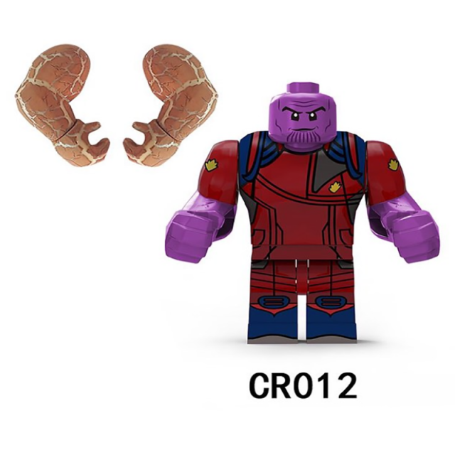 CR009-012 American Marvel Comic Super Villain Thanos Kingpin Minifigs Building Blocks Iron Man Amazing  Armor Weapon Accessories