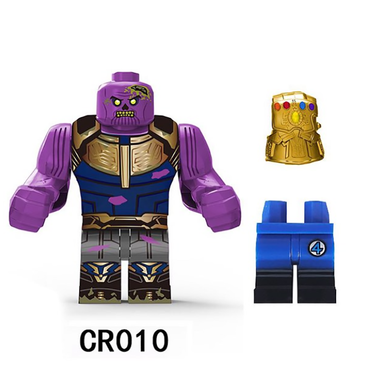 CR009-012 American Marvel Comic Super Villain Thanos Kingpin Minifigs Building Blocks Iron Man Amazing Armor Weapon Accessories
