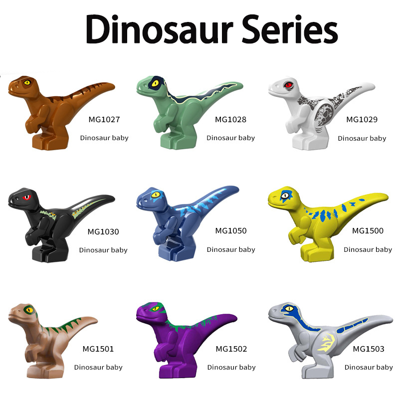 8PCS Animal Series Dinosaur Minifigs MG1027-1030 MG1050 Building Blocks Tyrannosaurus Parts Model Children Gifts Toys MG1050-1503