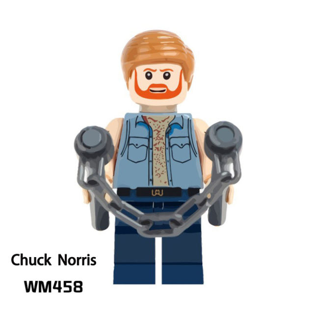 WM830 Movie Series Chuck Norris Action Figures Martial Artist Minifigs Model Building Blocks Compatible Children Toys Gifts Boys