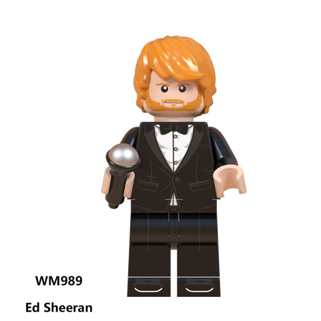 WM6093 Celebrity Series Ed Sheeran Action Figures Minifigs Building Blocks Singer Model Collection Children Birthday Gifts Toys