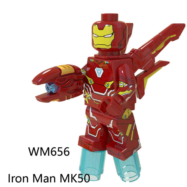 WM656 Iron Man MK50 Marvel Collection Anime Avengers Movie Building Blocks Action Figures Assembly Toys Children Birthday Gifts