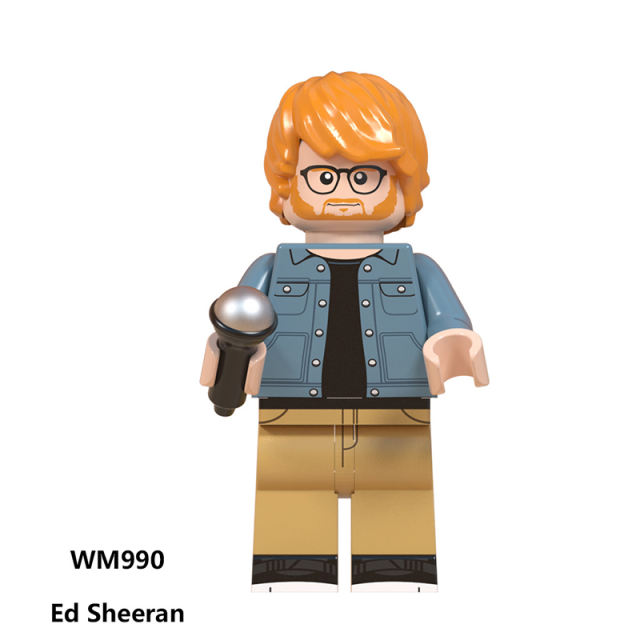 WM6093 Celebrity Series Ed Sheeran Action Figures Minifigs Building Blocks Singer Model Collection Children Birthday Gifts Toys