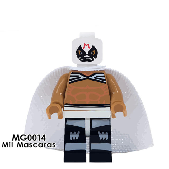 MG0011 Celebrity Series Mil Mascaras Action Figures Star Minifigs Mexico Actor Collection Model Building Blocks Children Gifts Toys