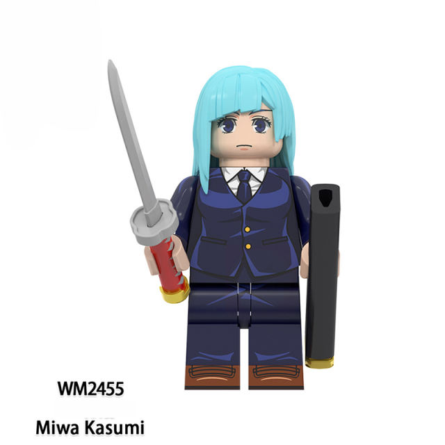 WM6149 Japanese Anime Jujutsu Kaisen Series Minifigs Building Blocks Mai Zenin Gojo Satoru Character Weapon Gun Sword Toys Gifts