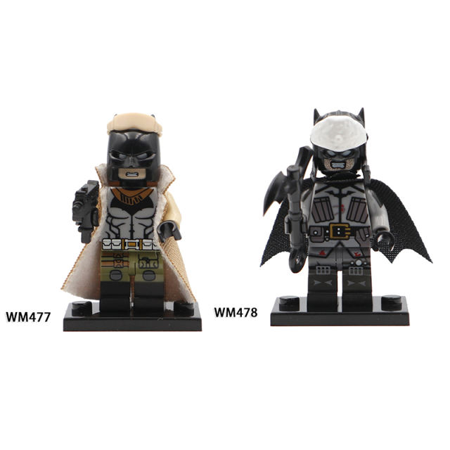 WM477 WM478 Marvel Heroes Series Batman DC Action Figures Mini Weapon Mecha Model Building Blocks Compatible Toys Gifts Children