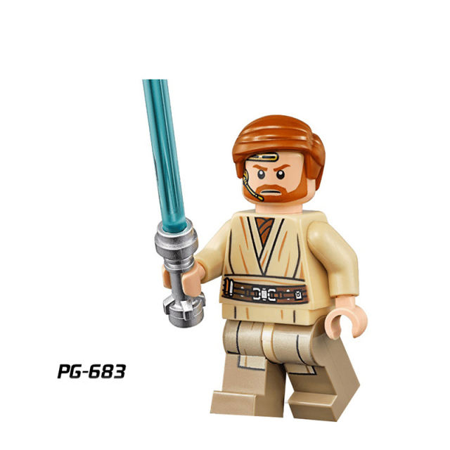 PG8034 Star Wars Series  Luke Hansolo Action Figures Jedi Knight Obi Wan Building Blocks Weapon Movie Minifigs Children Gifts Toys
