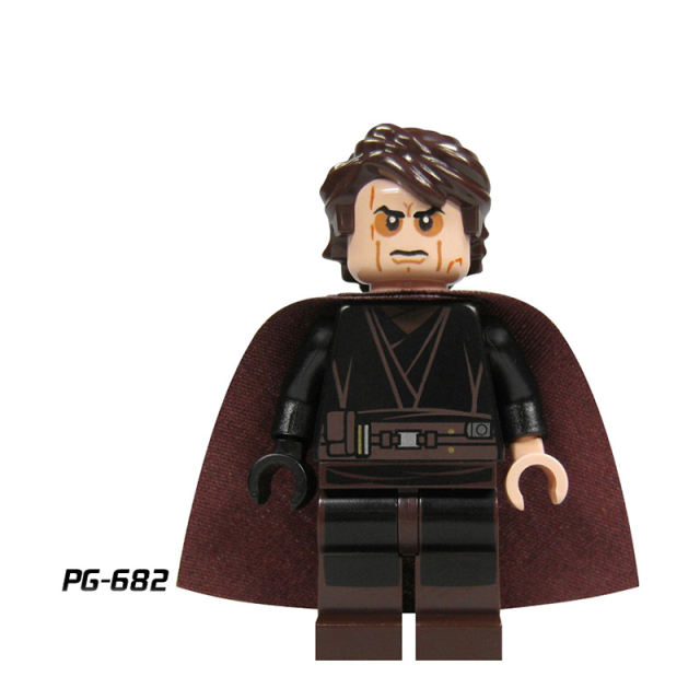 PG8034 Star Wars Series  Luke Hansolo Action Figures Jedi Knight Obi Wan Building Blocks Weapon Movie Minifigs Children Gifts Toys