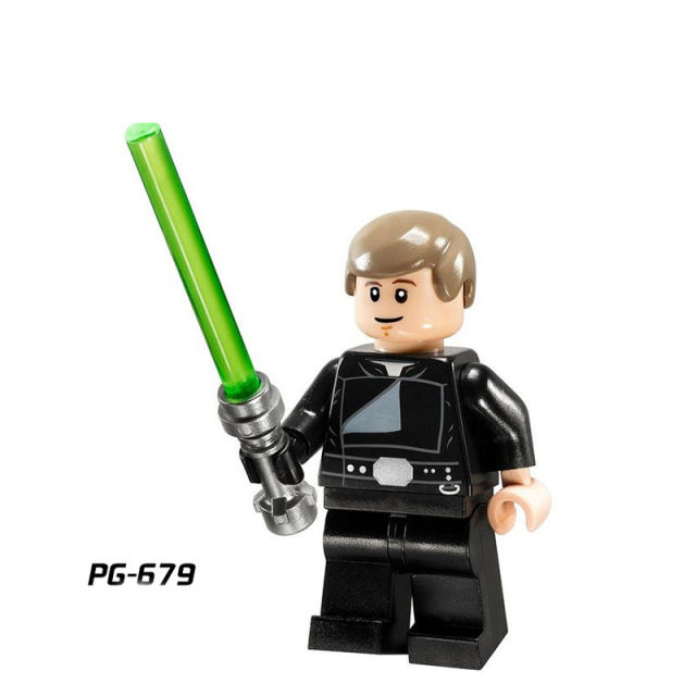 PG8034 Star Wars Series  Luke Hansolo Action Figures Jedi Knight Obi Wan Building Blocks Weapon Movie Minifigs Children Gifts Toys
