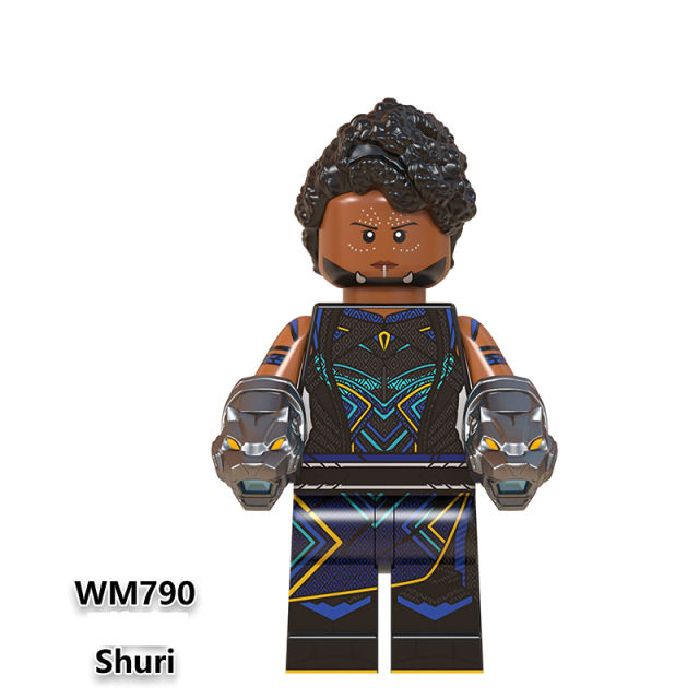 MOC WM779 Marvel Series Shuri Action Figures Amazing Avengers DC Movie Model Weapon Collection Building Blocks Children Gifts Toys