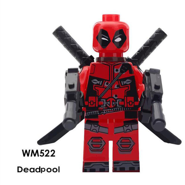 WM6034 Marvel Series Deadpool Domino Action Figures Peter Building Blocks DC  Electric Cable Minifigs Model Children Gifts Toys