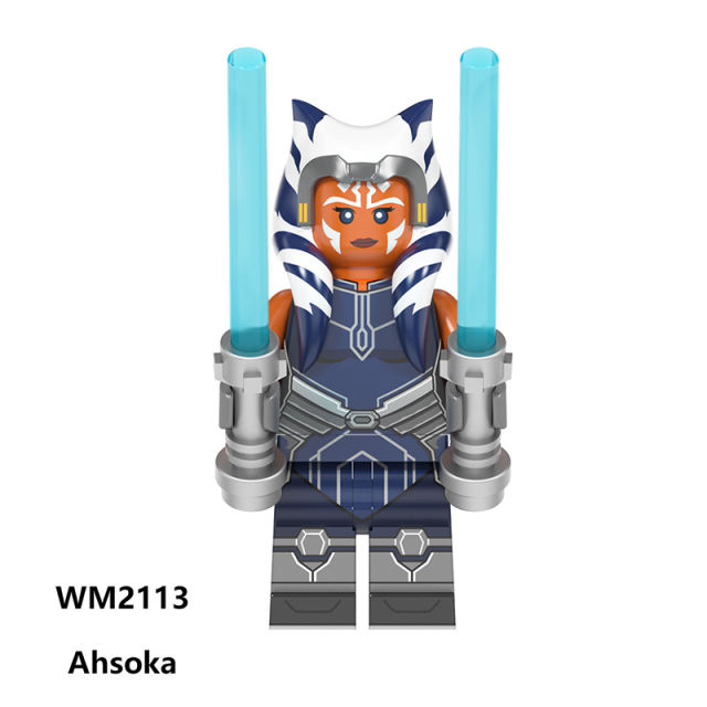 WM2113 Star Wars Series Ahsoka Action Figures Asoka Building Blocks Science Fiction Corps Model Action Toys Children Gifts Boys