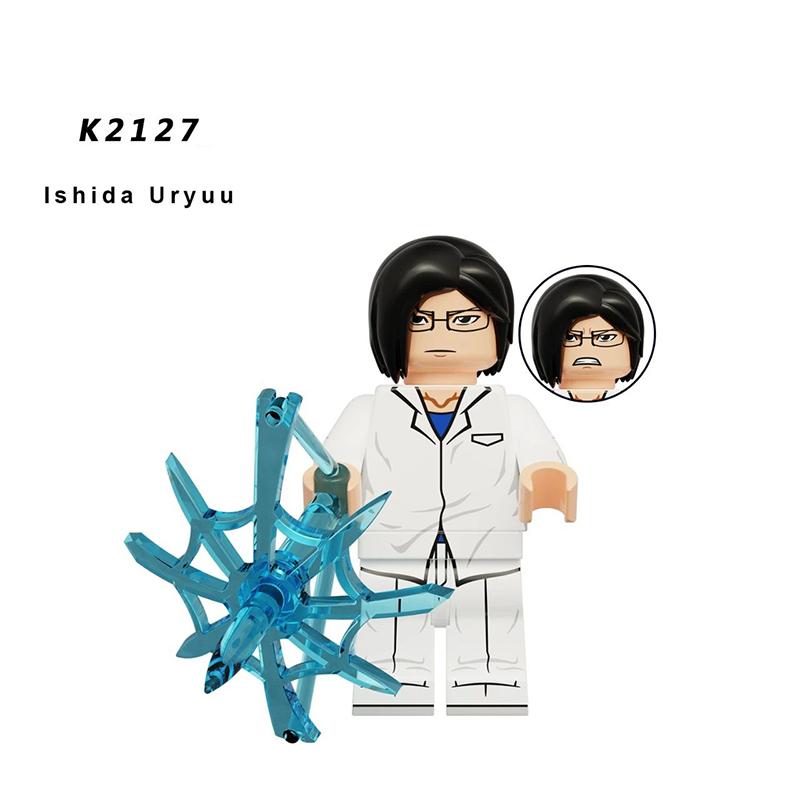 KDL816 Japanese Anime Bleach Series Minifigs Building Blocks Jump Comics Kurosaki Ichigo Kuchiki Rukia Character Weapon Toys Boy