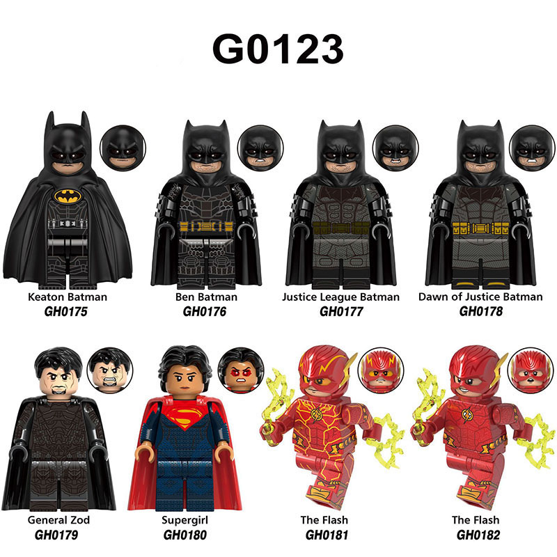 American DC Comics Superhero Batman The Flash Minifigs Bricks Keaton