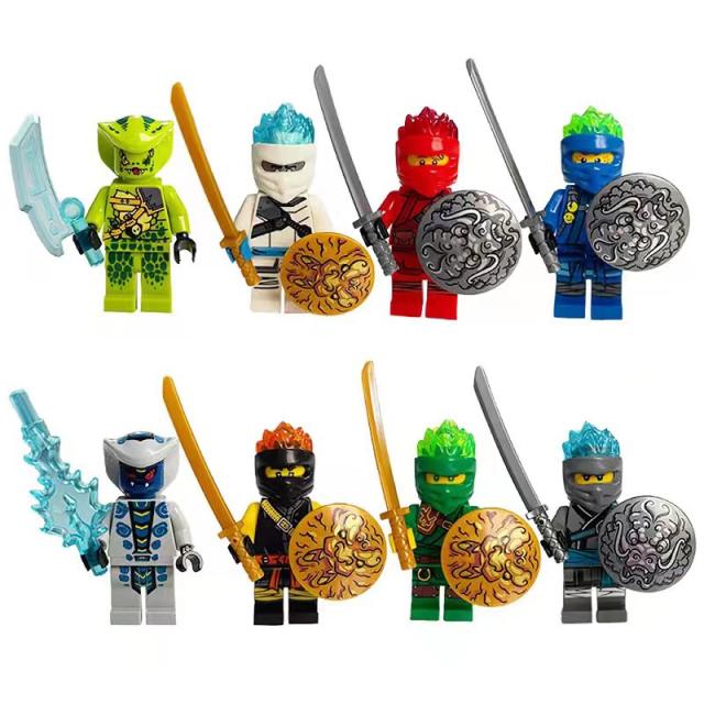 Phantom Ninja Game Series Minifigures Building Blocks Weapon Accessories Shield Sword Lloyd Nya Smith Compatible Models Gift Toy