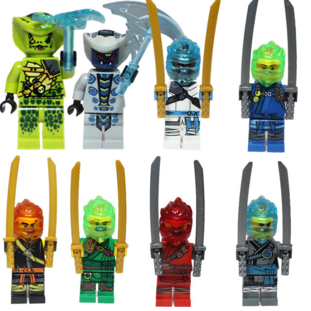 Phantom Ninja Game Series Minifigures Building Blocks Weapon Accessories Shield Sword Lloyd Nya Smith Compatible Models Gift Toy