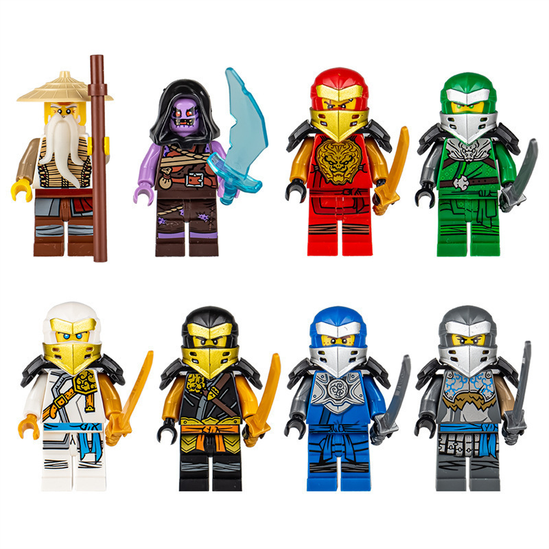 Phantom Ninja Game Series Minifigures Building Blocks Weapon Accessories Shield Sword Lloyd Nya Smith Compatible Models Gift Toy
