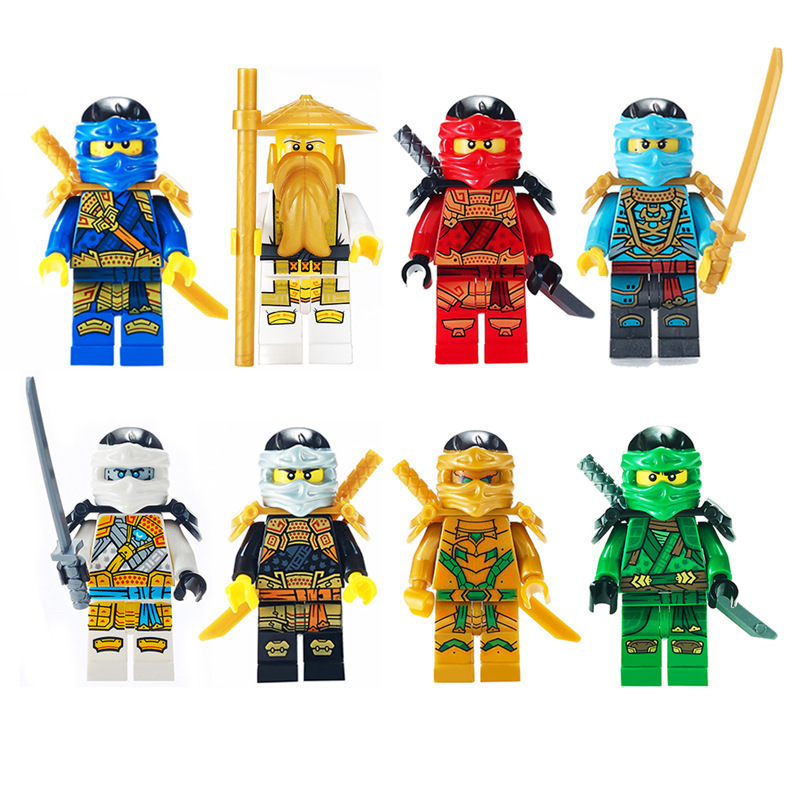 Phantom Ninja Game Series Minifigures Building Blocks Weapon Accessories Shield Sword Lloyd Nya Smith Compatible Models Gift Toy
