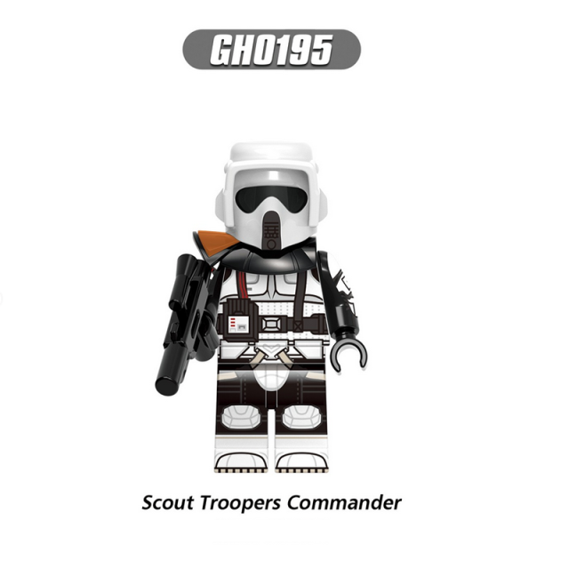 G0125 Star Wars Series Minifigs Building Blocks Superheroes Commander Bacara Clone Heavy Assault Trooper Weapon Lightsaber Toys