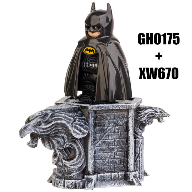 XW670 Batman Accessories Platform Minifigs Building Blocks DC Comics Marvel Series Eagle Pattern Stand Justice League Model Toys Boys