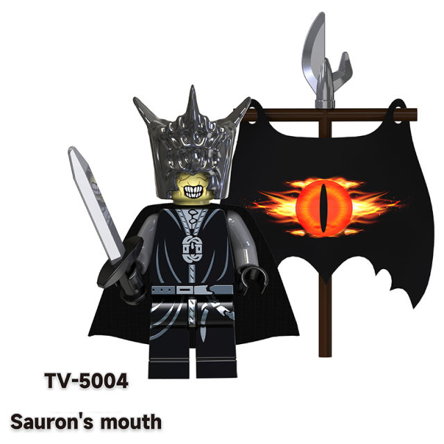 TV6401 The Lord of the Rings Minifigs Building Blocks Medieval Knight Hobbit Military Armor Soldiers Weapons Shield Sword Toys