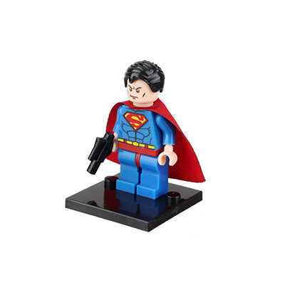 JR833B Superheroes Series Minifigs Builiding Blocks Marvel Spider Man Batman Superman Supergirl Amout Weapon Gun Cloak Toys Gift