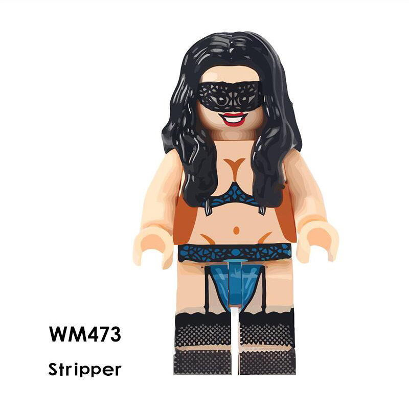 WM473 WM474 WM475 Movie Srtipper Action Figures Victoria Sexy Girl Secret Monroe Minifigs Game Building Blocks MOC Children Gifts Toys