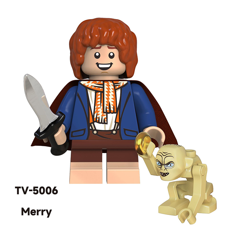 TV6401 The Lord of the Rings Minifigs Building Blocks Medieval Knight Hobbit Military Armor Soldiers Weapons Shield Sword Toys