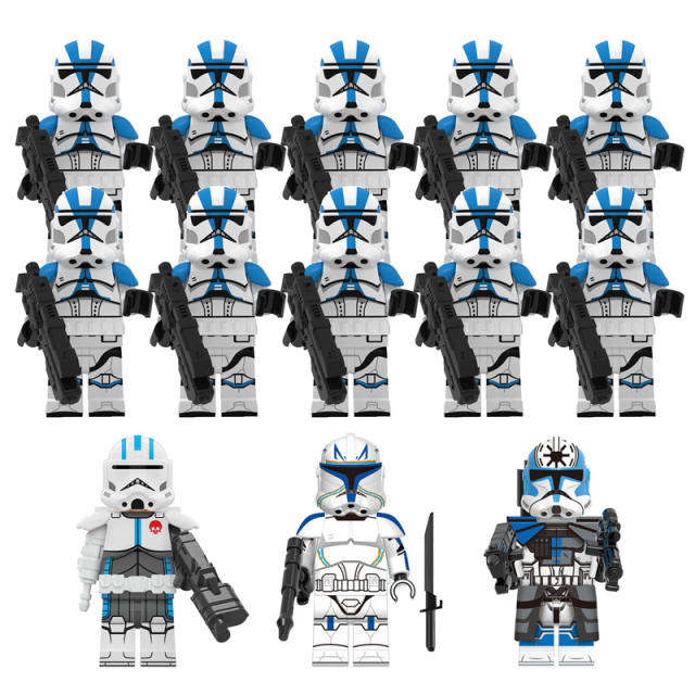 YMX010 Star Wars Series Minifigs Building Blocks Ameican Science Fiction Clone Trooper Boost Wolfpack Model Action Toys Gift Boy