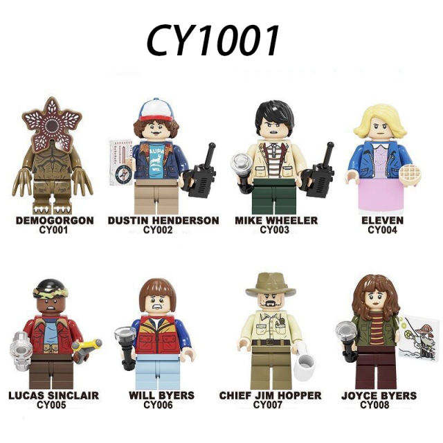CY1001 Stranger Things Series Minifigs Building Blocks Vecna Cartoon Eleven Papa Billy Erica Figures Models Toys Gifts Children