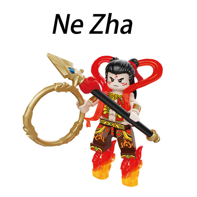 Chinese Fantasy TV The Journey To The West Minifigs Building Blocks Monkey King Iron Fan Princess Nezha Heavenly King Li Weapon