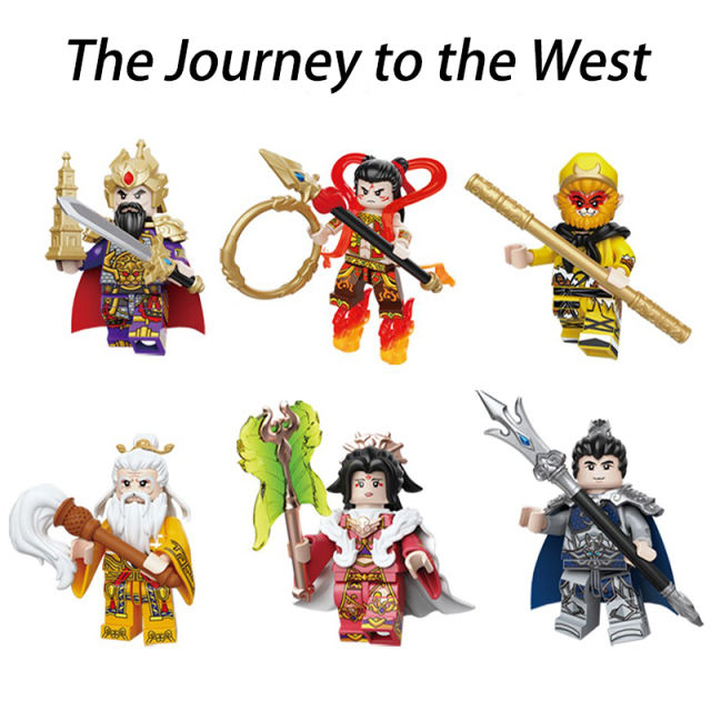 Chinese Fantasy TV The Journey To The West Minifigs Building Blocks Monkey King Iron Fan Princess Nezha Heavenly King Li Weapon