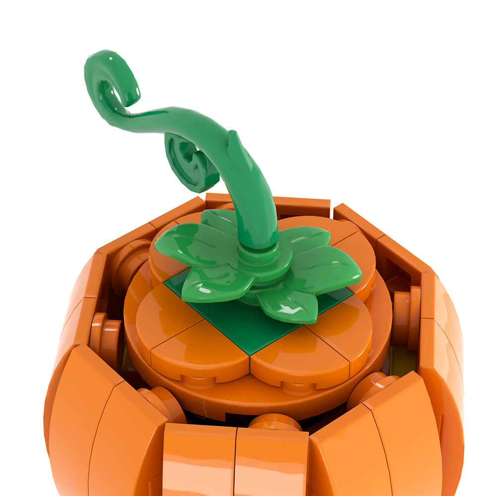 MOC Pumpkin Building Blocks Halloween Vampire Model Set Fear Bat Black Spider Plants Compatible Accessories Bricks Toys Boy Gift