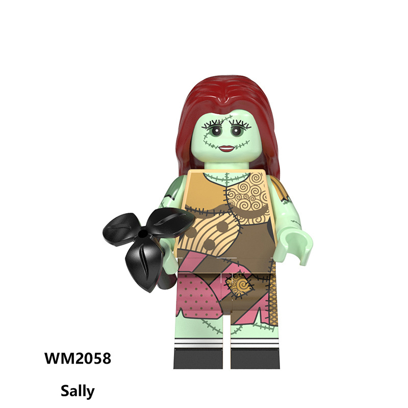 WM6102 Halloween Series Minifigs Building Blocks Skeleton Jack Sally House Of 1000 Corpses Pumpkin Clown Zombie Chainsaw Toy Boy