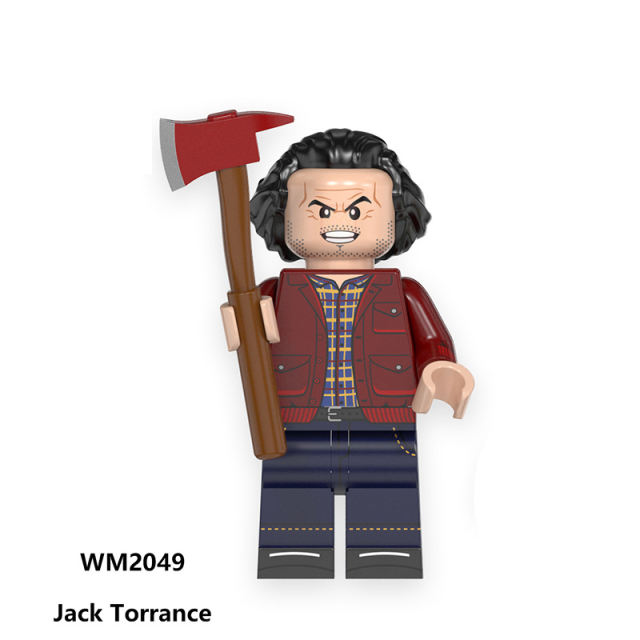 WM6101 Halloween Series Minifigs Building Blocks Jack Torrance Chainsaw Killer Jason Sam Elicira Clown Zombie Chainsaw Toys Boys