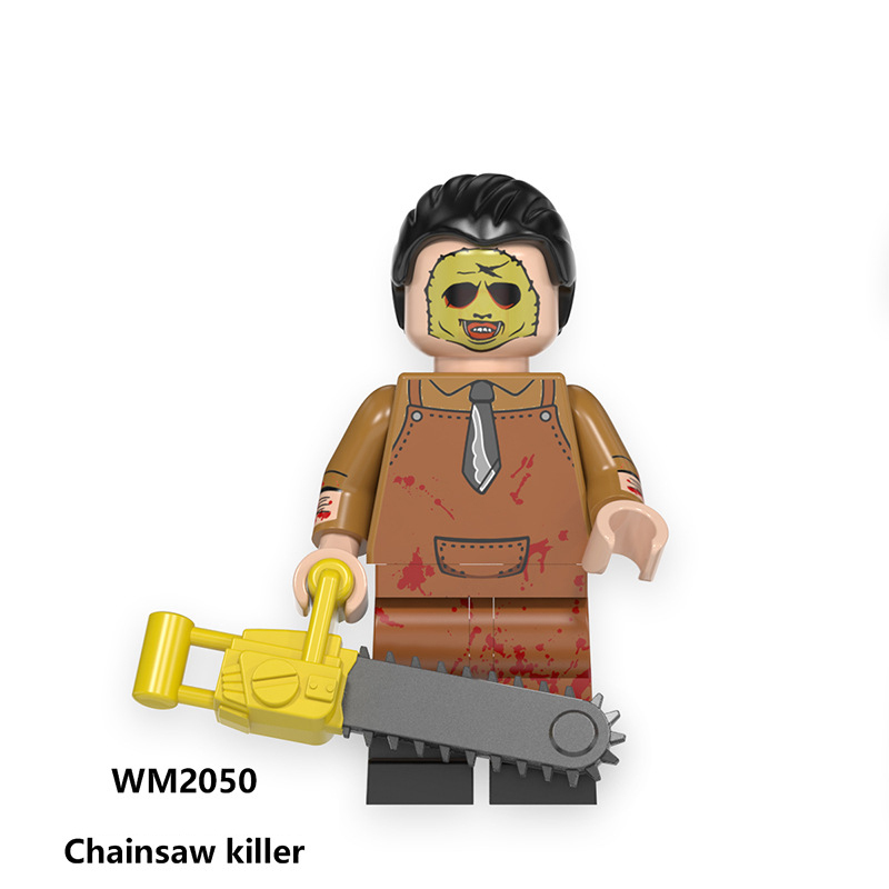 WM6101 Halloween Series Minifigs Building Blocks Jack Torrance Chainsaw Killer Jason Sam Elicira Clown Zombie Chainsaw Toys Boys