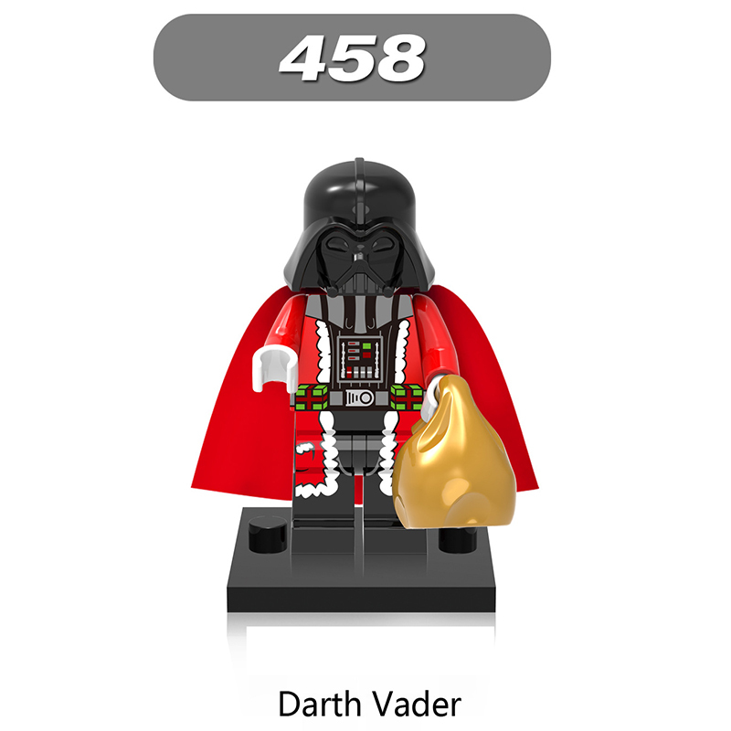 X0140 Christmas Series Minifigs Building Blocks Star Wars Santa Claus Darth Vader Snow Stitch Angel Flower Model Toys Gifts