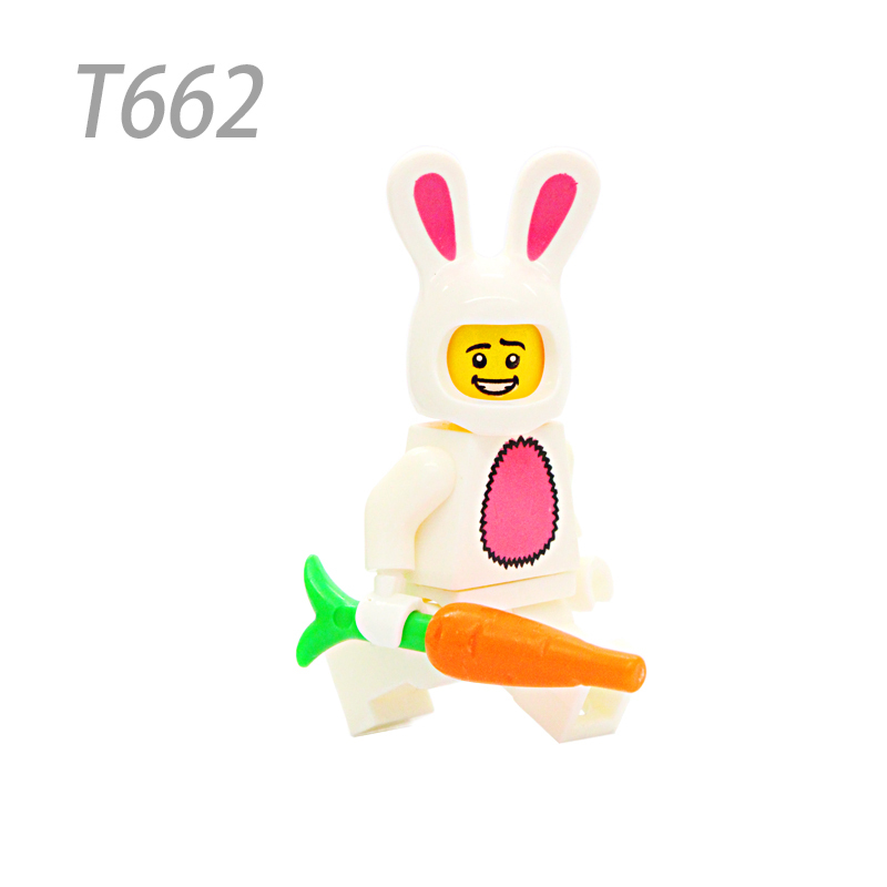 Drawing Minifigure Building Blocks Super Hero Bat Man Unicorn White Rabbit Fairy Pig Panda Carrot Animal Marvel Toys Boys Gifts