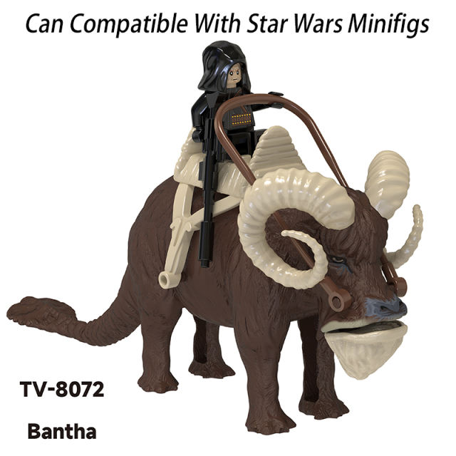 TV8072 Star Wars Series Bantha Minifigs Building Blocks Animal Horns Weapon Helmet Gun Mount Monster Dinosaur Turtle Toys Boys