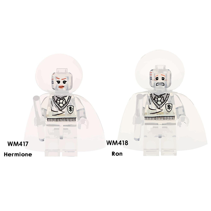 WM417 WM418 Harry Potter Series Hermione Action Figures Ron Building Block Sinvisible Cloak Minifigs Compatible Children Gifts Toys