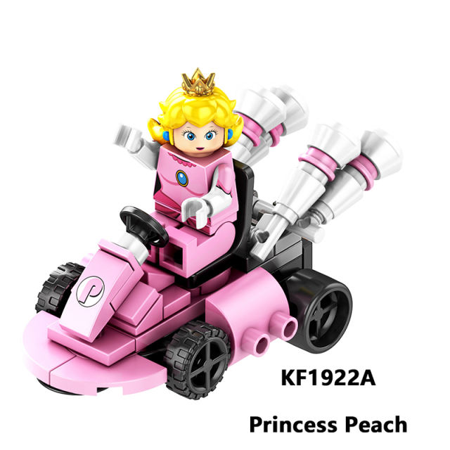 KF6186A Anime Game Series Mario Lugi Building Blocks Princess Peach Minifigs Bricks Assemble Collection Toy Girls Boys Birthday Gifts