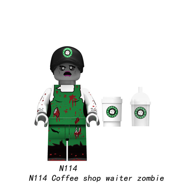 N109-116 Horror Series Zombie Minifigs Building Blocks Micha Fusako Action Figures Terrifying Collection Children Toys Boy Gifts