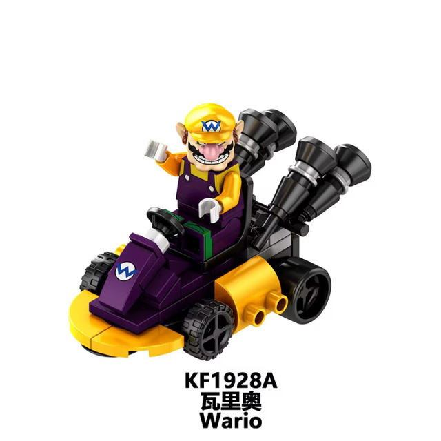 KF6186A Anime Game Series Mario Lugi Building Blocks Princess Peach Minifigs Bricks Assemble Collection Toy Girls Boys Birthday Gifts