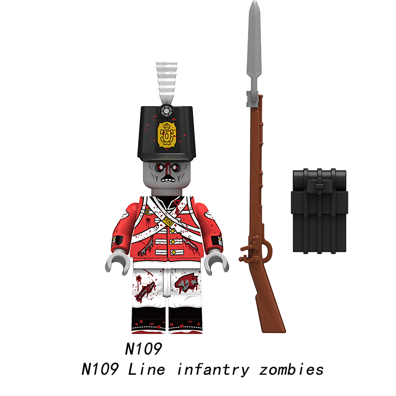 N109-116 Horror Series Zombie Minifigs Building Blocks Micha Fusako Action Figures Terrifying Collection Children Toys Boy Gifts