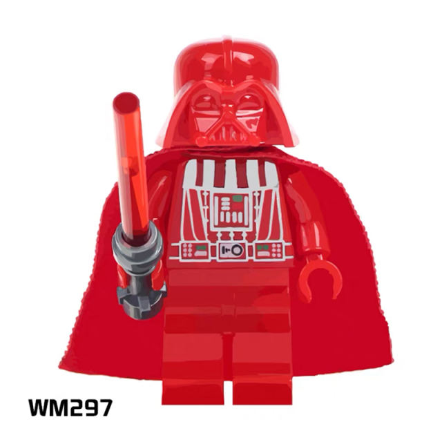 WM297 Star Wars Series Red Black Warrior Action Figures DC Building Blocks Movie Compatible Collection Children Gifts Toys