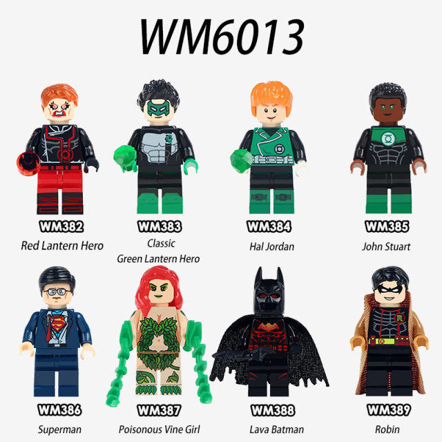 WM6013 Marvel Batman Green Lantern Hero Action Figures DC Building Blocks Superman Compatible Collection Children Gifts Toys