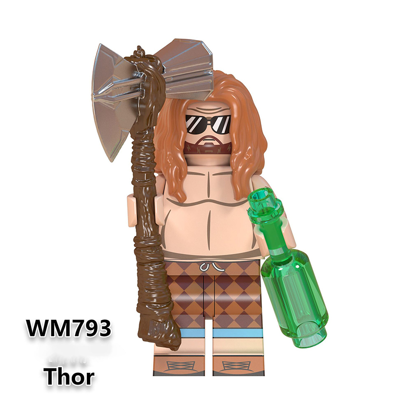 MOC WM793 Superheroes Series Thor Action FiguresBuilding Blocks Movie Compatible DC Anime Children Gifts Birthday Toys